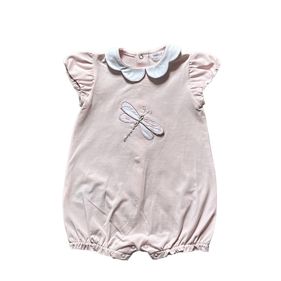Girls 6-9M Pink Sleeve-Less Onesie - Picture 1 of 4